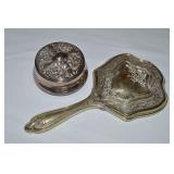Antique Quadruplate Silver Powder Box + German