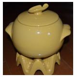 Vtg Frankoma Art Pottery Yellow Lidded Casserole