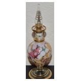 Blown Art Glass w/ 24k Gold Accent Perfume Bottle