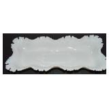 Antique Opaline Milk Glass 11' L Tray - Base
