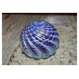 OBG Signed Studio Art Glass Controlled Optic Swirl