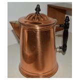 Vtg Rome Metal Ware Copper 10.5' Tall Coffee Pot