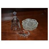 (4) Crystal Pcs w/ Bell, (2) Coasters + Prism
