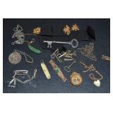Misc Collection w/ Watch Fobs Skeleton Keys