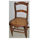 Antique Cane Seat Ladderback Side Chair 32.5t