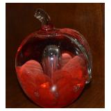 St Clair Studio Art Glass Red Apple Paperweight