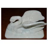 Vtg Westmoreland Milk Glass Swan Lid/Paperweight