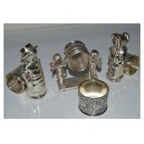 (3) Meridan Brittania SP Figural Napkin Rings +