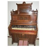 Antique WW Kimball Chicago Eastlake Pump Organ
