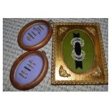 (3) Small Framed Pcs w/ Antique GF/Rolled Gold