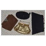 (2) Vintage Evening Clutch/Clasping Bags w/