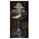 Antique Eagle P&A Risdon Clear Glass Oil Lamp