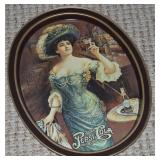 Vintage Repro Pepsi Cola Oval Advertising Metal