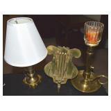 Brass Lot w/ Sheet Music Bookplate, 11't Lamp &