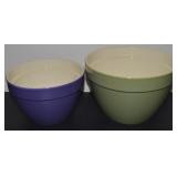 (2) Crate & Barrel Ceramic Mixing Bowls 7 & 8'