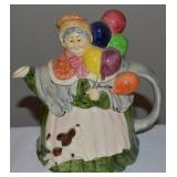Vtg Takahashi Japan Ceramic Balloon Seller Teapot