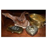 Home Decor lot: Driftwood, International Silver
