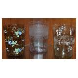 (2) Antique Moser Bohemian Enamel Painted Tumblers