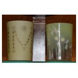 (2) Antique Enamel Painted Tumblers w/ Chamart