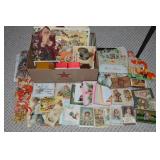 Box Full of Antique Embossed up to Repro/New Post