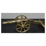 Vintage Solid Brass Field Artillery Gun 8.5' L