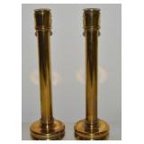 Pair Solid (Heavy) Brass Candle Sticks 11.75t ea