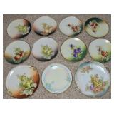 (11) Antique Handpainted Fruit & Floral Plates +