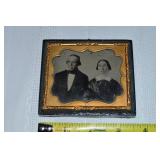 Antique Daguerreotype Tin Type Photograph Couple