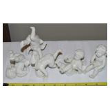 (5) Vintage Fitz & Floyd Ceramic Cherubs Figures