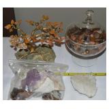Semi-Precious Gemstones w/ Carnelian Tree,