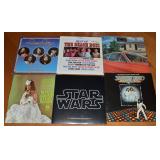 (6) Vintage Vinyl Records Albums: Star Wars, Beach