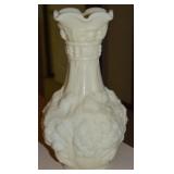 Vtg Imperial Custard Glass Grape Vine Decanter