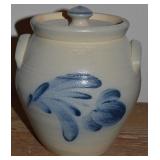 Wisconsin Pottery Stoneware 1990 Lidded Handled