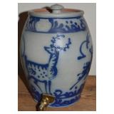 Wisconsin Pottery Stoneware 1991 Deer & Farmhouse