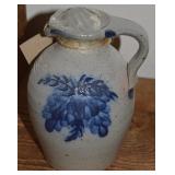 Rowe Pottery Works Stoneware Kerosene Bottle Lamp