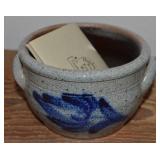 Rowe Pottery Works Stoneware Handled Bowl 5.5w