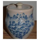 Wisconsin Pottery Stoneware Lidded Berries Jar