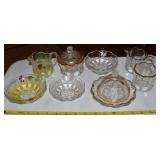 (8) Antique EAPG Glass Michigan Pattern Pcs w/