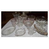 13 Pcs Antique EAPG Glass Michigan Pattern w/