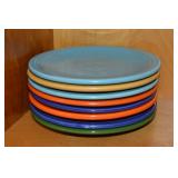(8) Vtg HL Fiestaware Mixed Color 6 3/8' Plates