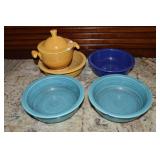(4) Vtg HL Fiestaware Mixed Color Bowls 5.5' +