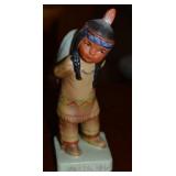 Vtg Japan Ceramic Native American Girl w/Papoose