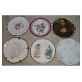 (6) Antique/Vintage Chargers/Round Platters w/