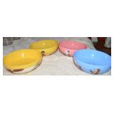(4) F&F Mold & Die Character Child's Bowls 5.5di