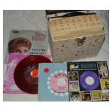 Vtg Case of 45RPM Vinyl Record Albums