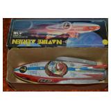Vtg Tin Litho Toy No MF742 Great Flying Boat 13.25