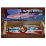 Vtg Tin Litho Toy No MF742 Great Flying Boat 13.25