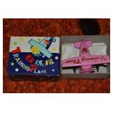 Vtg MS011 Tin Litho Training Plane Toy 4w Pink