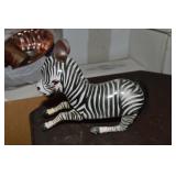 Vintage No MS505 Tin Litho Windup Zebra Toy