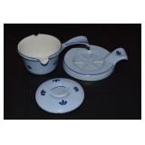 Vtg Holland Dutch Enamel Painted Cast Iron Mini